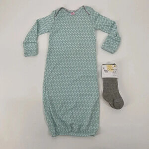 Baby Girl 0-3 Sleep Sack Simple Joys Burts Bees Knee High Socks Organic Cotton